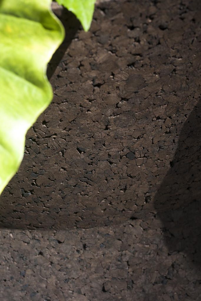 Close up of the material for Bush On Two Planter, showing the pores of the material